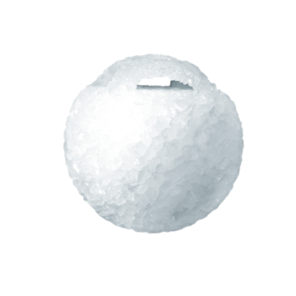 Ezypor porous orbital implant showcasing anterior surface design for prosthetic eye integration.